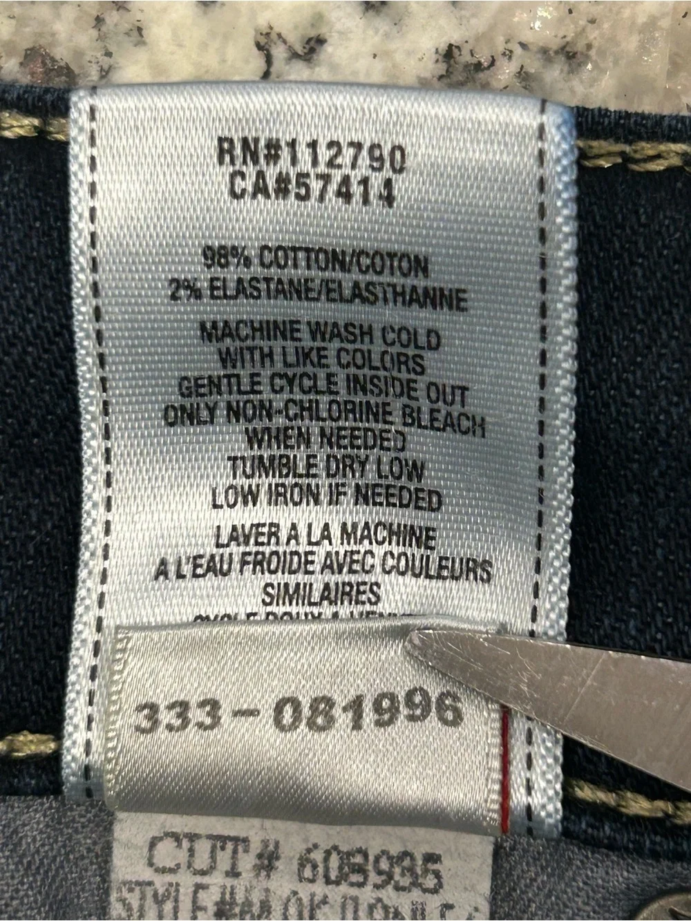 True Religion Geno Relaxed Slim Men's Dark Blue Jeans 36/34 Stretch Denim‎